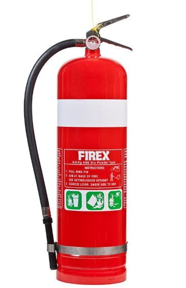 FIREX 9.0KG AB:E DRY POWDER FIRE EXTINGUISHER