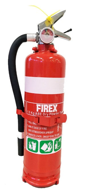 FIREX 1.5KG AB:E DRY POWDER FIRE EXTINGUISHER