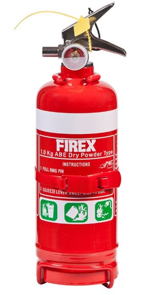 FIREX 1.0KG AB:E DRY POWDER FIRE EXTINGUISHER