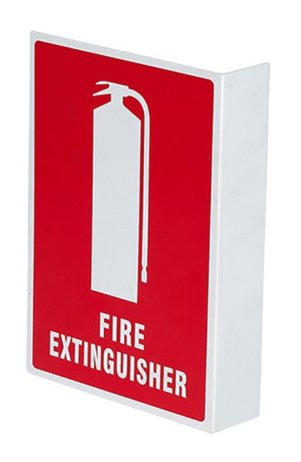 FIREX LOCATION SIGN - FIRE EXTINGUISHER RIGHT ANGLE - PLASTIC MEDIUM