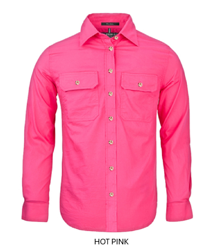 PILBARA LADIES OPEN FRONT L/S SHIRT