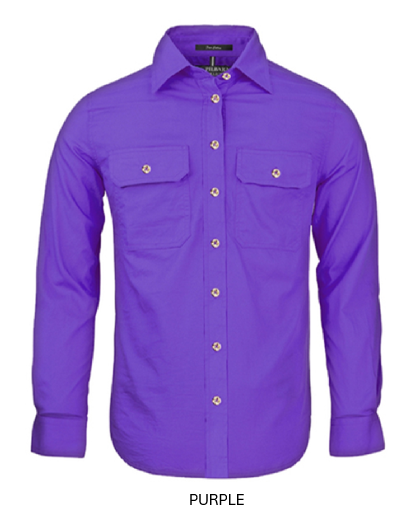 PILBARA LADIES OPEN FRONT L/S SHIRT