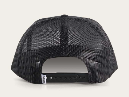 RINGERS SIGNATURE BULL TRUCKER CAP - BLACK WITH BLACK & PINK PATCH