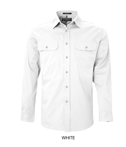 PILBARA MENS OPEN FRONT L/S SHIRT