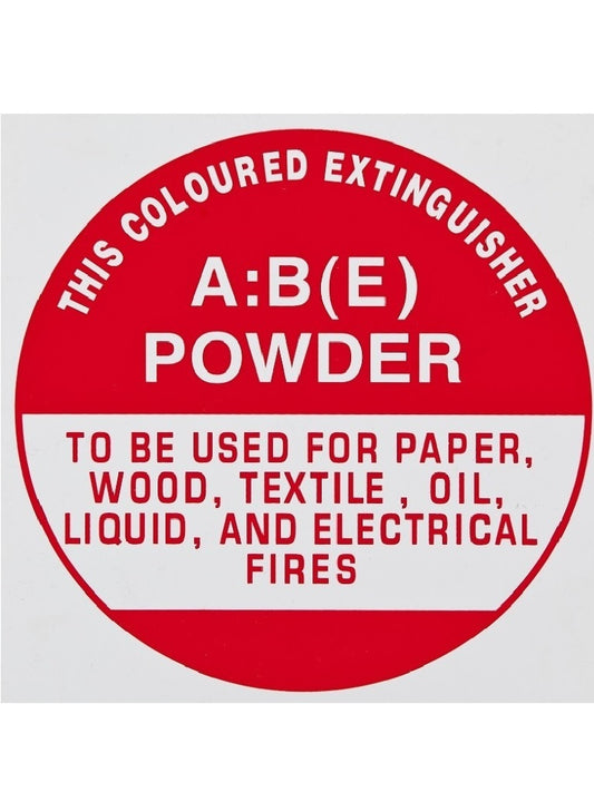 FIREX ABE DRY POWDER STICKER