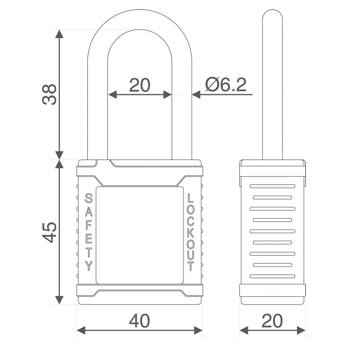 ON SITE SAFETY LOTO LOCK OUT PADLOCK