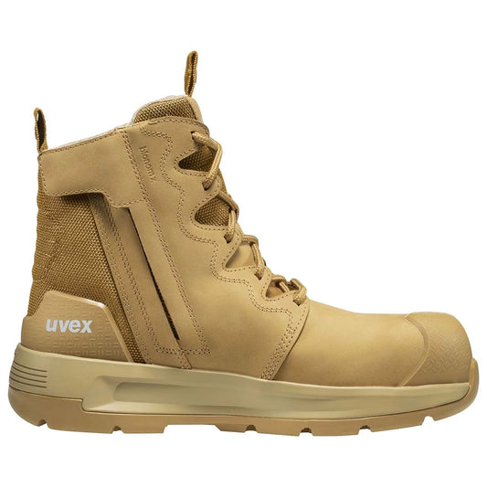 UVEX 3 X-FLOW ZIP SIDE WORK BOOT - STANDARD WIDTH